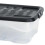 Strata Strata 30 Litres Curve Plastic Storage Underbed Box & Lid - Clear / Black Lid 3