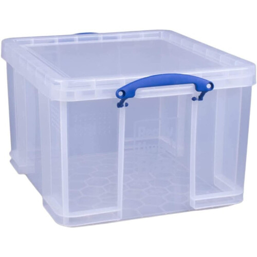 Really Useful Really Useful Box 2 x 42L Capacity Plastic Storage Box W/ lockable lid - Clear 2