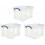 Really Useful Really Useful 35 Litre Plastic Storage Box, Clear, Pack of 6 boxes 1
