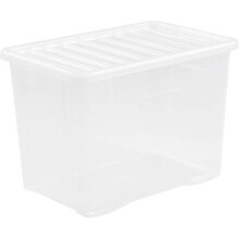 4 x 11315; Clear  Lid 80L Box (4 Pack)