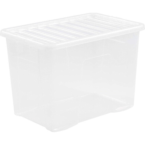Wham 4 x 11315; Clear  Lid 80L Box (4 Pack)