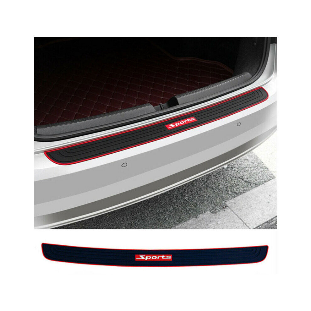 Universal Car Rear Bumper Guard Plate Rubber Rear Guard Strip 90Cm Black/Red 4754135863653