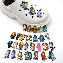 20PCS Bluey Croc Shoes Charm Cartoon Charm Accessories Decor