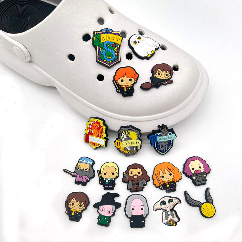 Paktoosz 17Pcs Harry Potter Croc Shoes Charm Cartoon Charm Accessories Decor