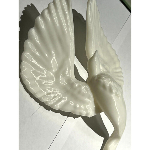 White Dove 3D Printed Christmas Tree Topper - High Quality White 1