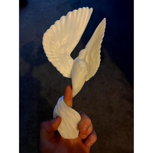 White Dove 3D Printed Christmas Tree Topper - High Quality White