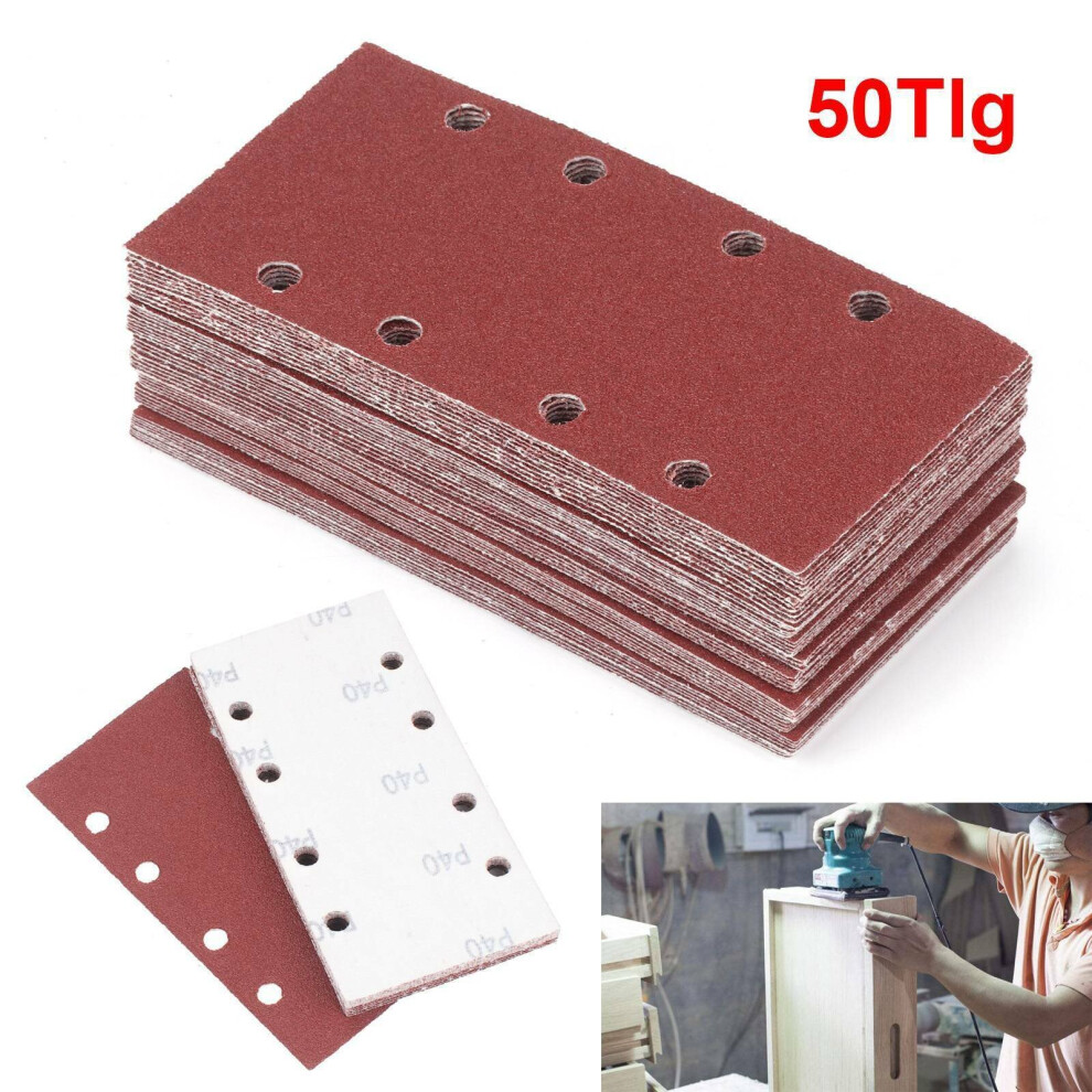 50x Sanding Sheets Hook and Loop Mouse Sanding Pads Sander Paper Discs