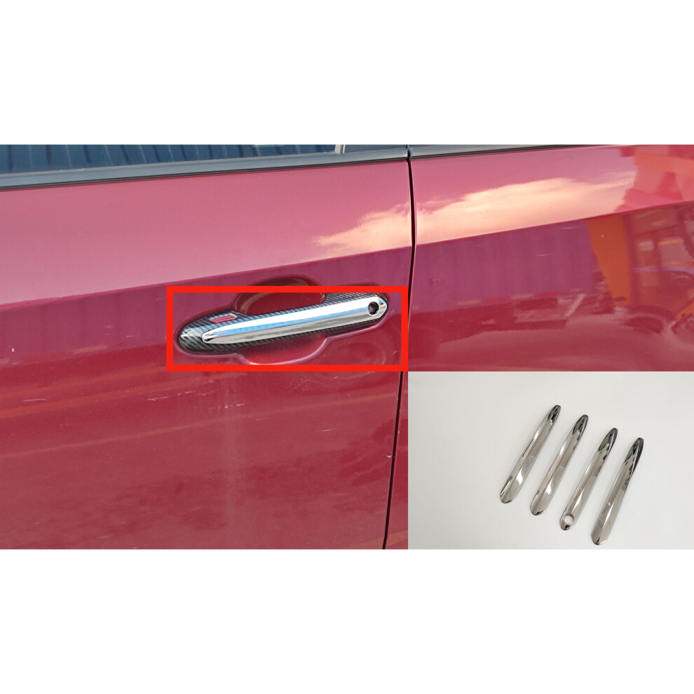 Photos - Other Electrical Equipment Car Accessories For Toyota Rav4 -2024 Silver Door Handle Stickers Auto Parts 2019