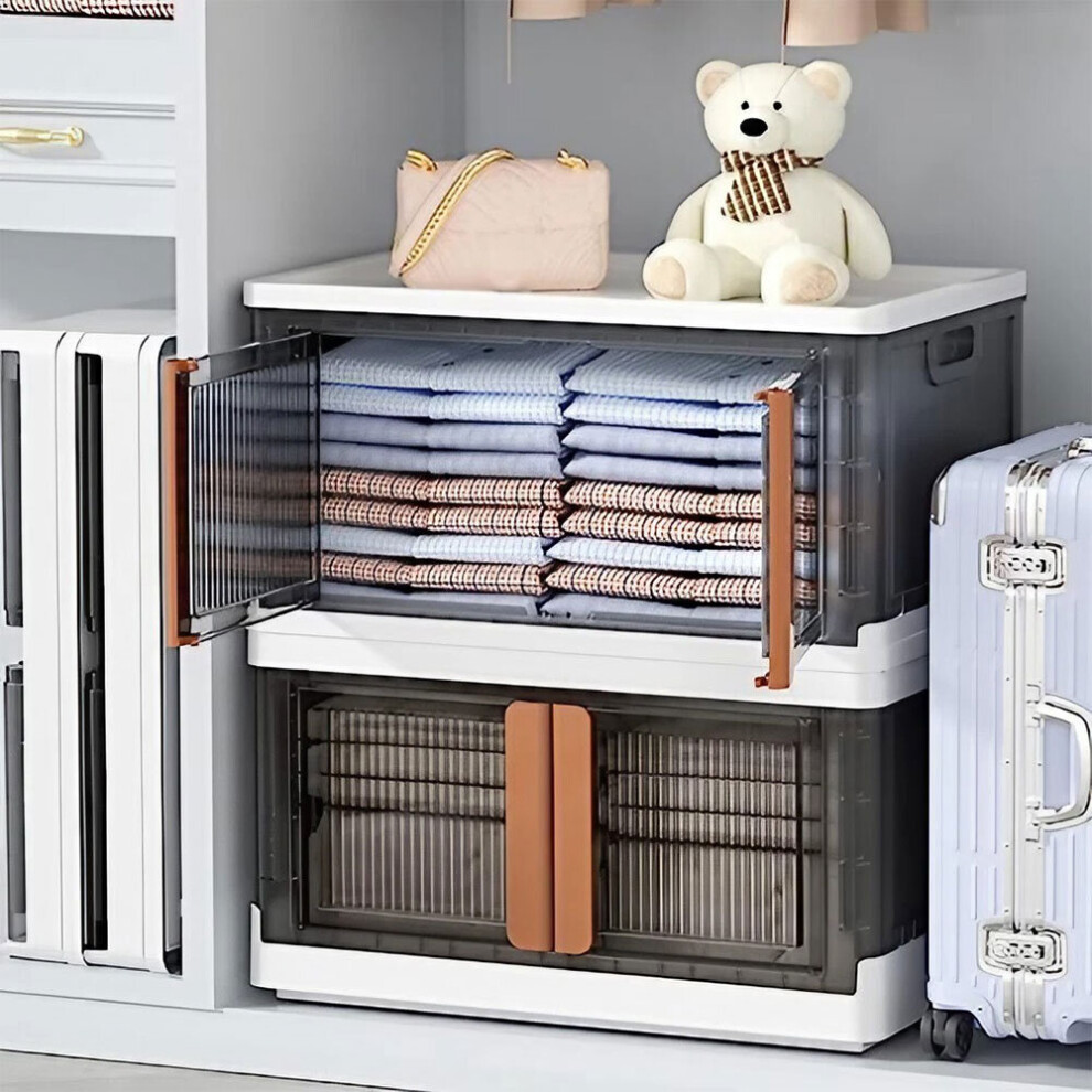 Double Door Collapsible Storage Box Organizer