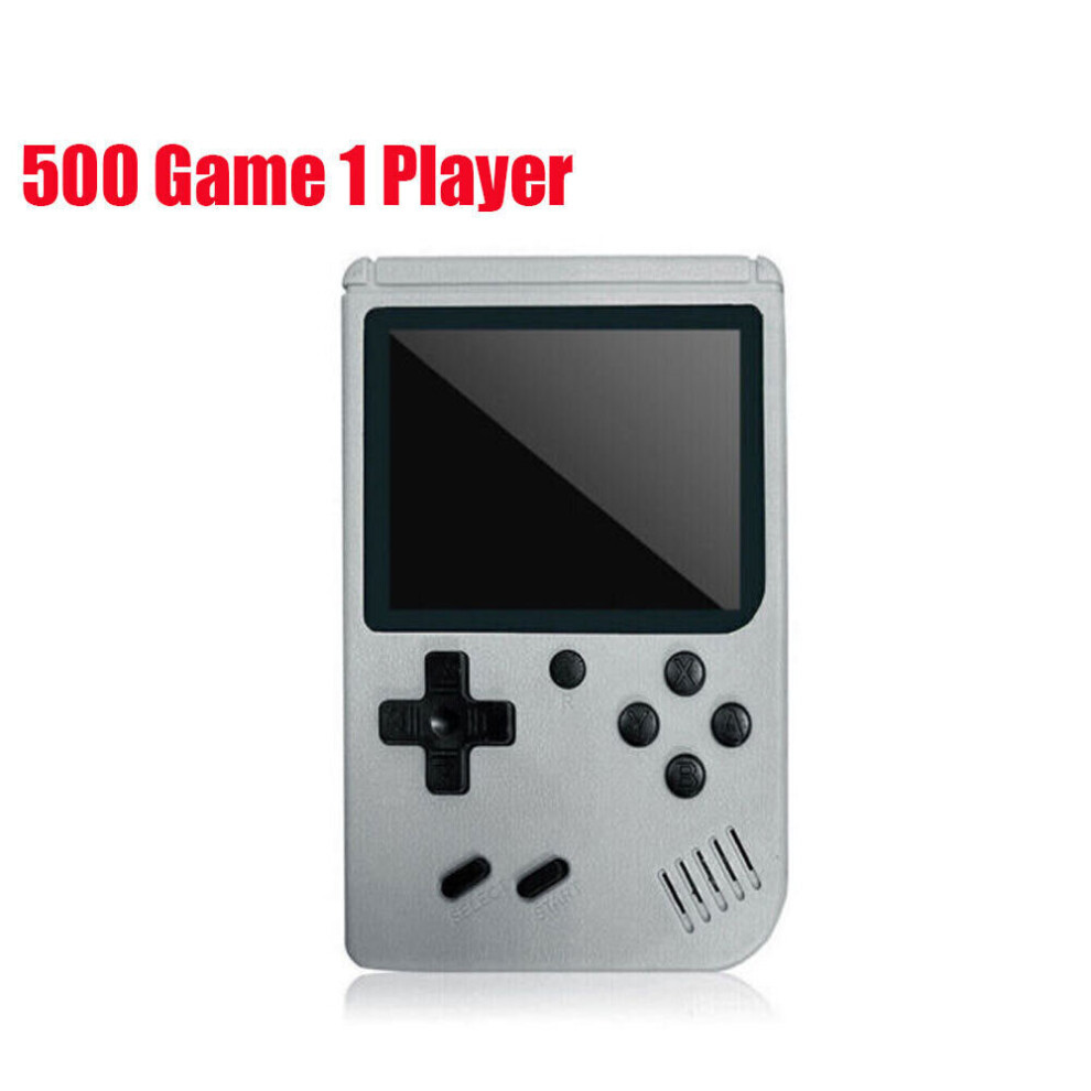 (Gray(1 player)) Built-in 500/800 Game Console Gameboy Machine Classic Game Handheld Video Kids