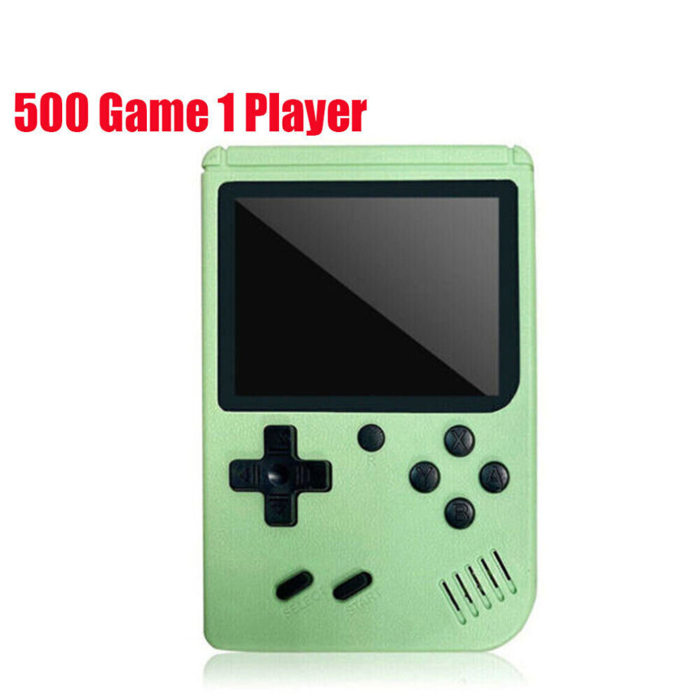 (Green(1 player)) Built-in 500/800 Game Console Gameboy Machine Classic Game Handheld Video Kids