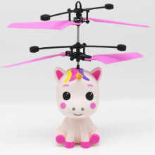 (pink) Flying Unicorn Toys Sensory Unicorn Helicopter Toy