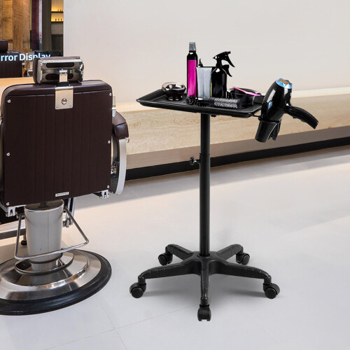 Living And Home Adjustable Salon Tray Cart on Wheels