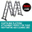 5.7M Aluminium Telescopic Ladder Multi-Purpose Folding Step Ladders 7