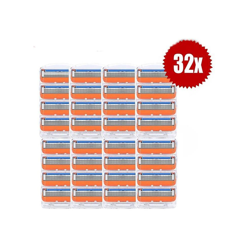 32pcs 5 Layers Shaver Blades Compatible Cartridges Men Care For Gillet