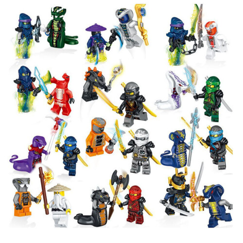 (Style A 24pcs) Set of 48/24 pcs Ninjago Mini Figures Kai Jay Sensei Wu ...