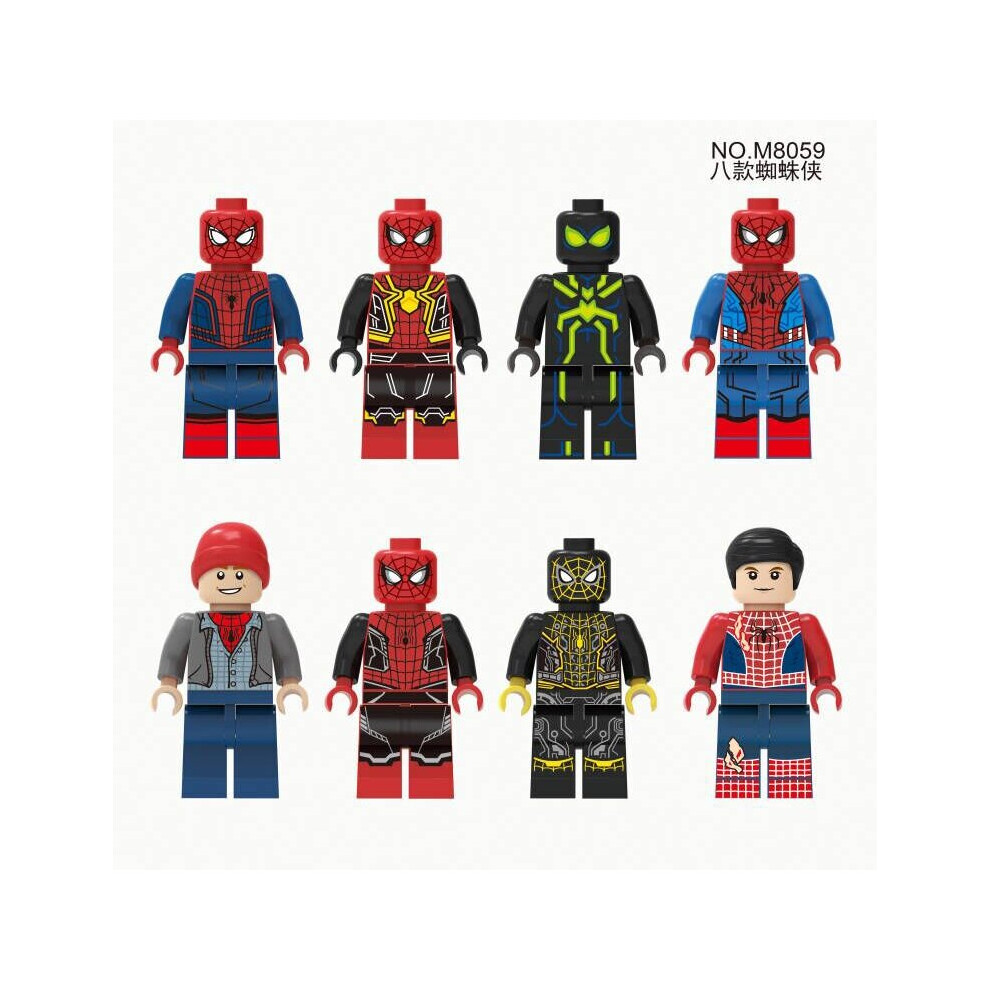 (Style A 8pcs) Marvel Avengers Super Hero Comic Mini Figures Dc Minifigure Gift Fits Lego