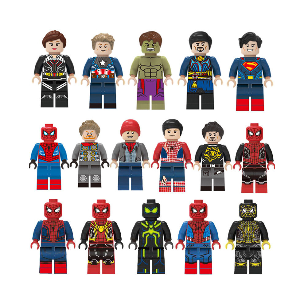 Xurikcoo (Style D 24Pcs) Marvel Avengers Super Hero Comic Mini Figures Dc Minifigure Gift Fits Lego