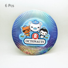 (6pcs-7in Plates) Octonauts Kids Birthday Party Supplies Decor Balloon Cup Plate Tableware Banner