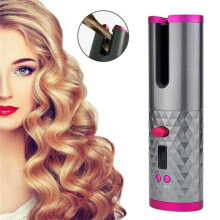 Ceramic Hair Curler LCD Display Cordless Rotating Waver Curling Iron