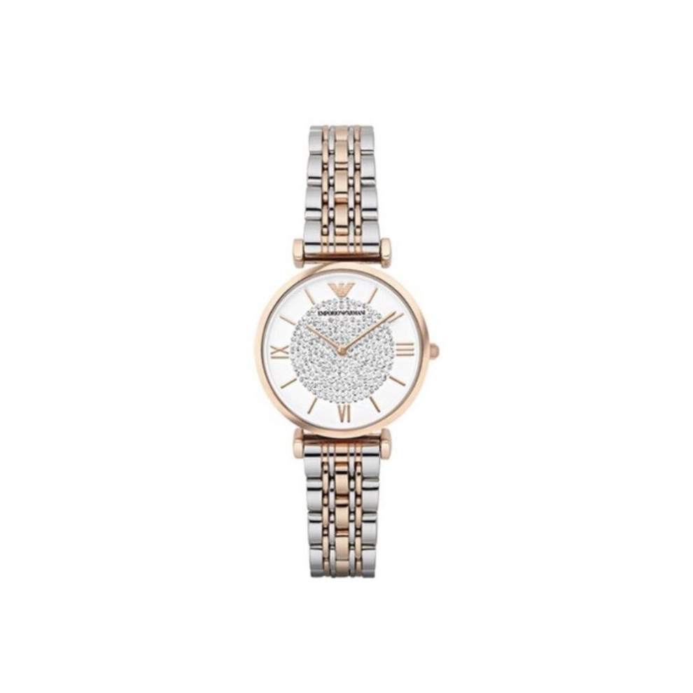 Empoirc Armanni Montre britannique pleine Ãtoile sertie de diamants pour femme or rose AR1926