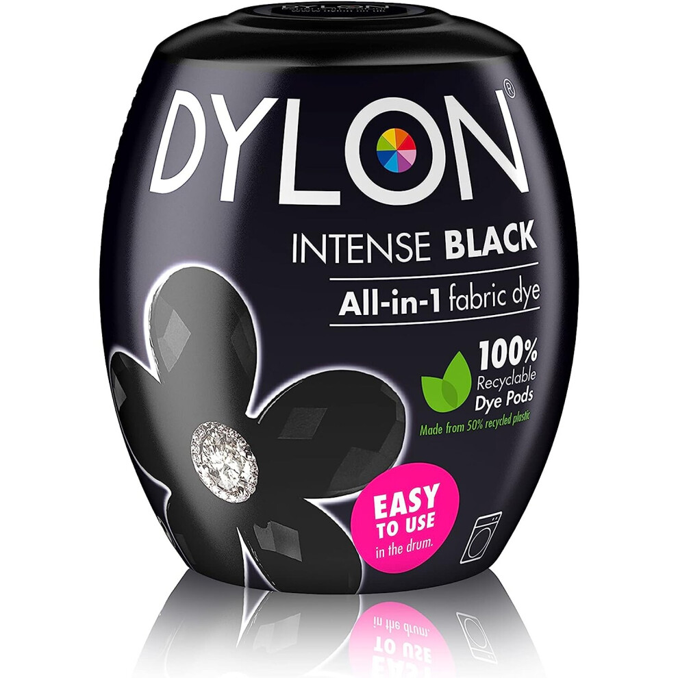 Dylon Washing Machine Fabric Dye Pod Intense Black, 350g