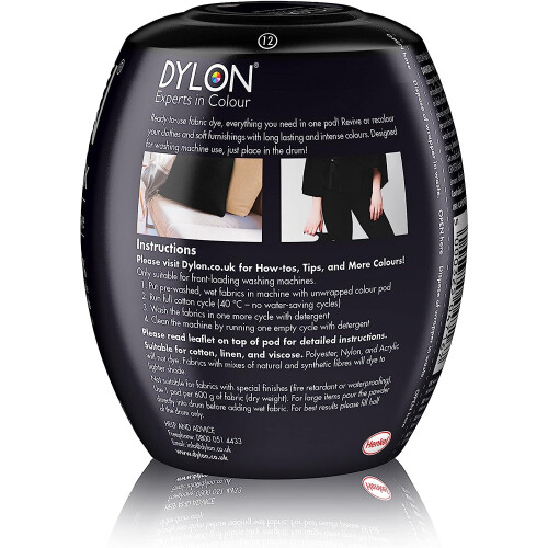 Dylon Dylon Washing Machine Fabric Dye Pod Intense Black, 350g 1