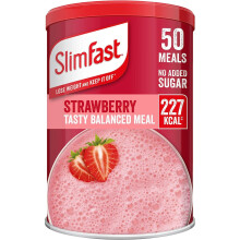 SlimFast Healthy Shake Strawberry - 1.825 kg, 50 Servings: No Added Sugar, High Fibre & Protein, 23 Vitamins & Minerals, Meal Replacement