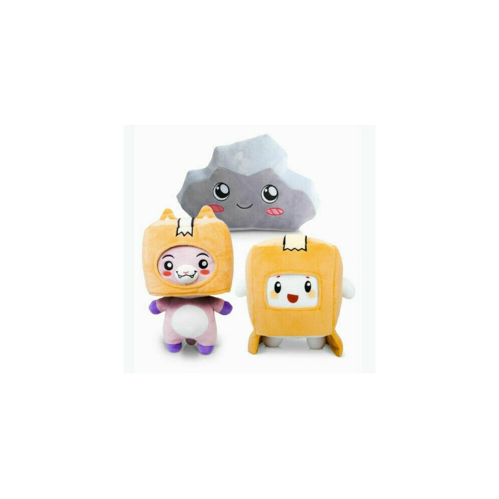 Doyarbim (3Pcs ) Lankybox Boxy+Foxy+Rocky Plush Soft Kid Game Figure Plushie Doll