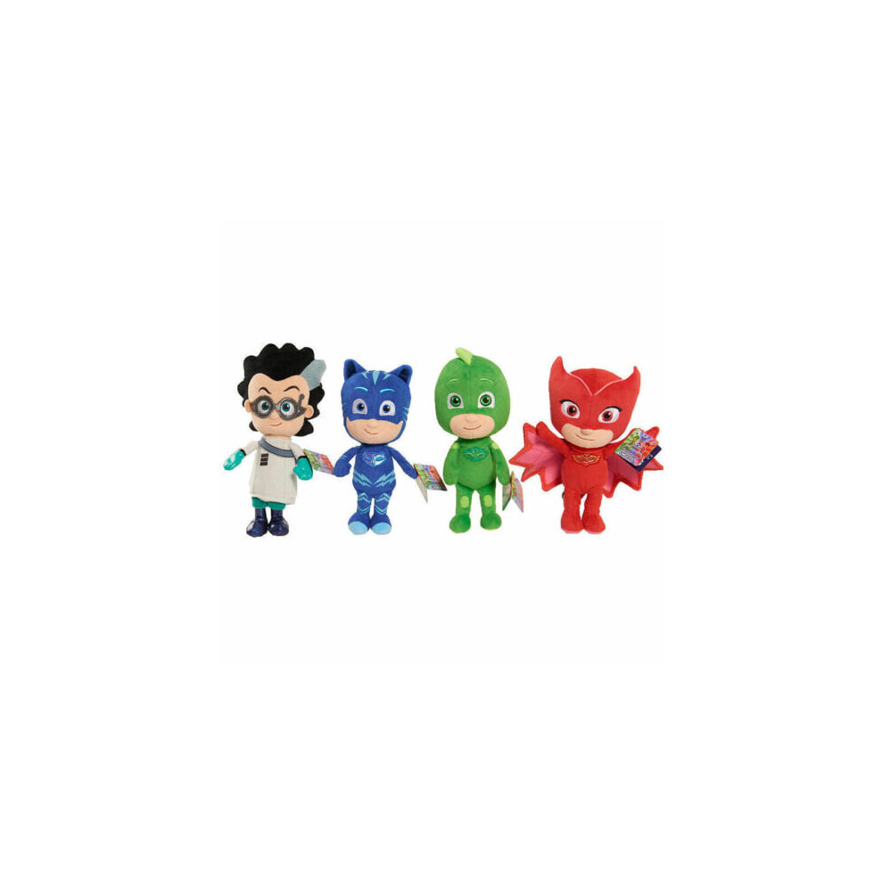 (4PCS) PJ Masks Gekko Catboy Owlette Romeo Plush Doll Toys Stuffed Soft Kid Gift 8"-10"