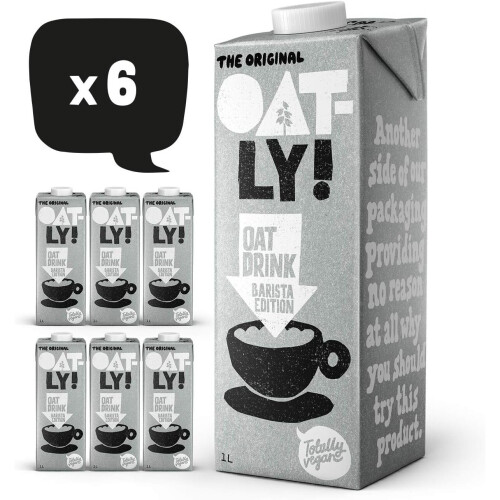 OATLY Oat Drink Barista Edition - Premium Barista Oat Drink, Vegan, Dairy-Free, Nut-Free, Soy-Free, Non-GMO, UK Made