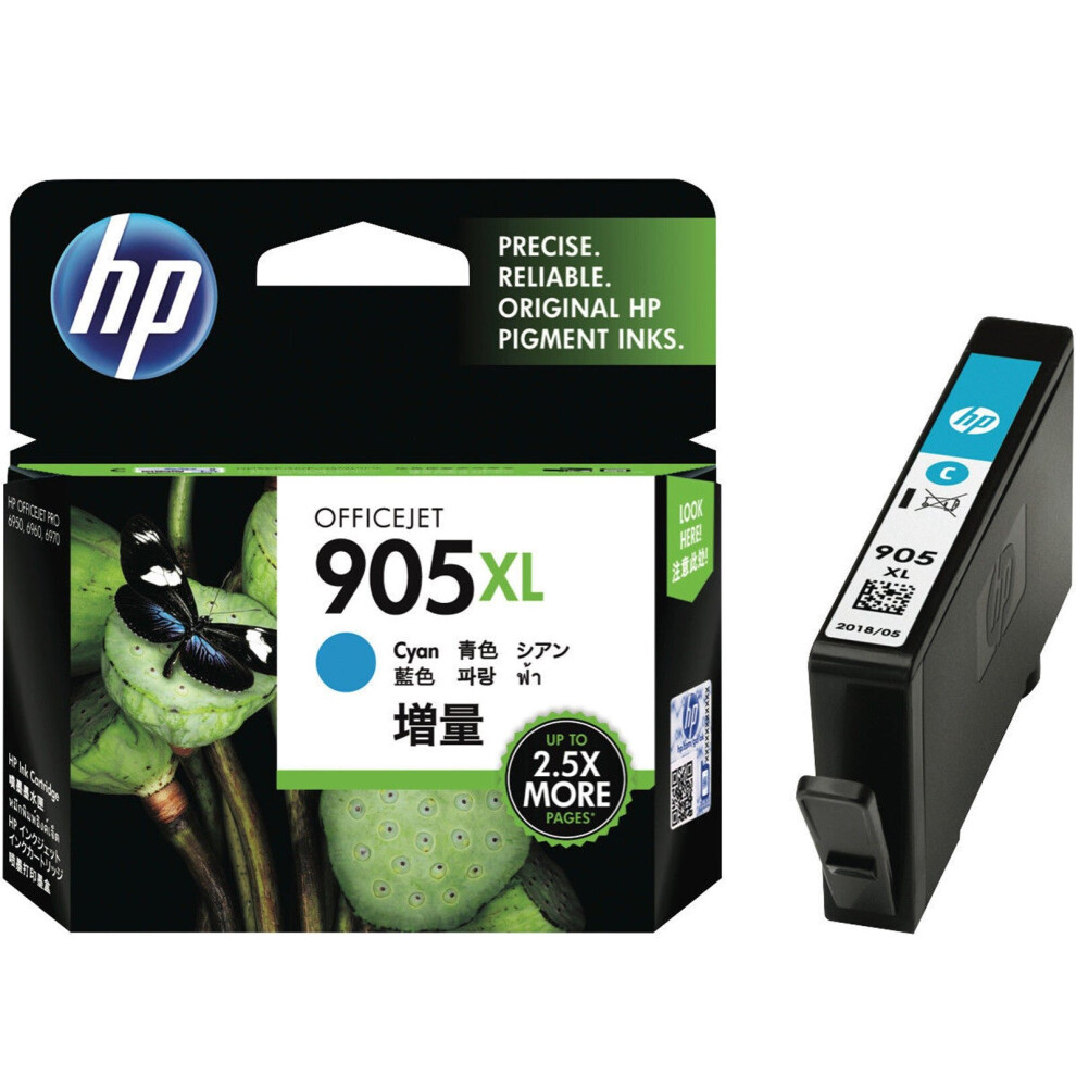 GENUINE HP 905XL Cyan Ink Cartridge Toner J7K33A J7K34A 6950 6960 6970 T6M05AA