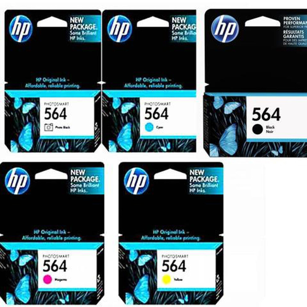 Hp Genuine Original 564 5 Colours Value Pack Ink Cartridge Toner