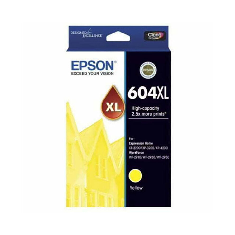 Epson 604XL High Yield Ink Cartridge Toner C13t10h492 Yellow