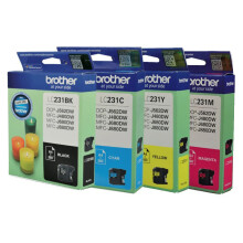 Brother LC231 Black Cyan Magenta Yellow 4 Ink Cartridge Toner Value Pack