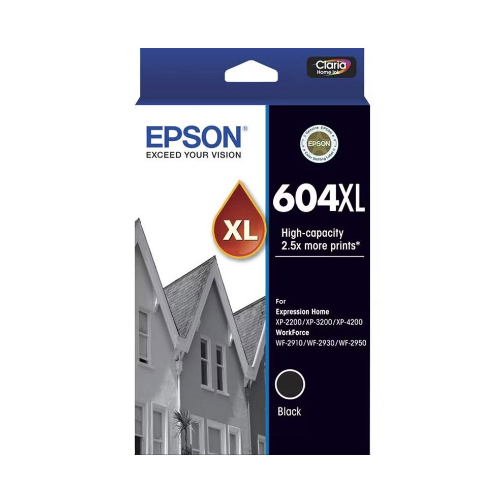 Epson 604XL High Yield Ink Cartridge Toner C13t10h192 Black
