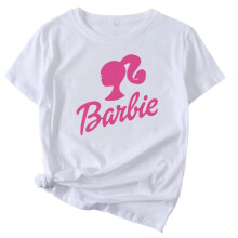(Barbie, M) Summer Tshirt Short Sleeves Casual Costume Outfit Movie Logo Fans Daily