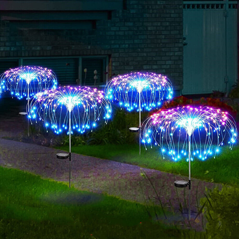 4PCS solar firework lamp 150LED multicolor with remote