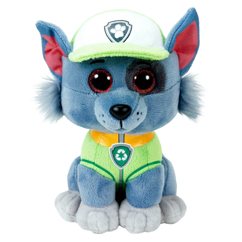 (Rocky 15cm) Paw Patrol Plush Soft Toy TY BEANIE BOOS Skye Chase Teddies Kids Gift