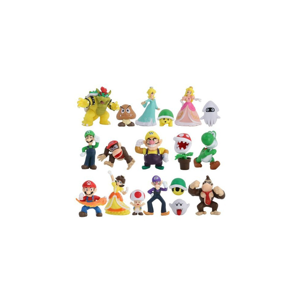 Doyarbim (18Pcs-B) Super Mario Bros. Dolls Yoshi Princess Luigi Odyssey Donkey Children's Gift Peach