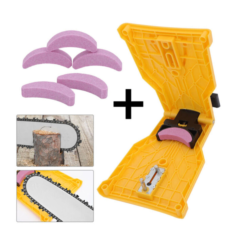 Chainsaw Teeth Sharpener Sharpens Self Bar Mount Chain Grinder Sharpening System