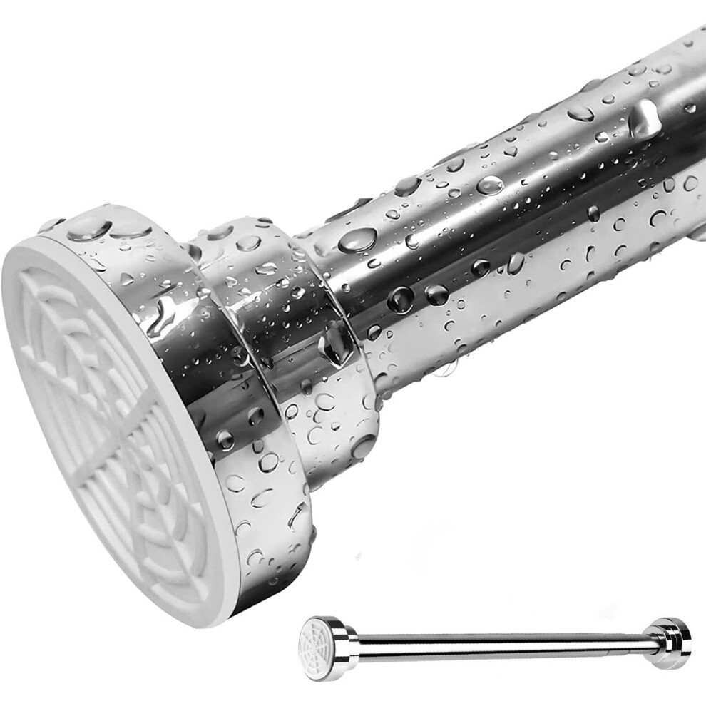 Telescopic Non Rust Extendable Shower Tension Pole Rod Rail 50-85cm UK