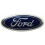 For Ford Badge Oval Blue / chrome 145x 60mm front / rear Emblem 1