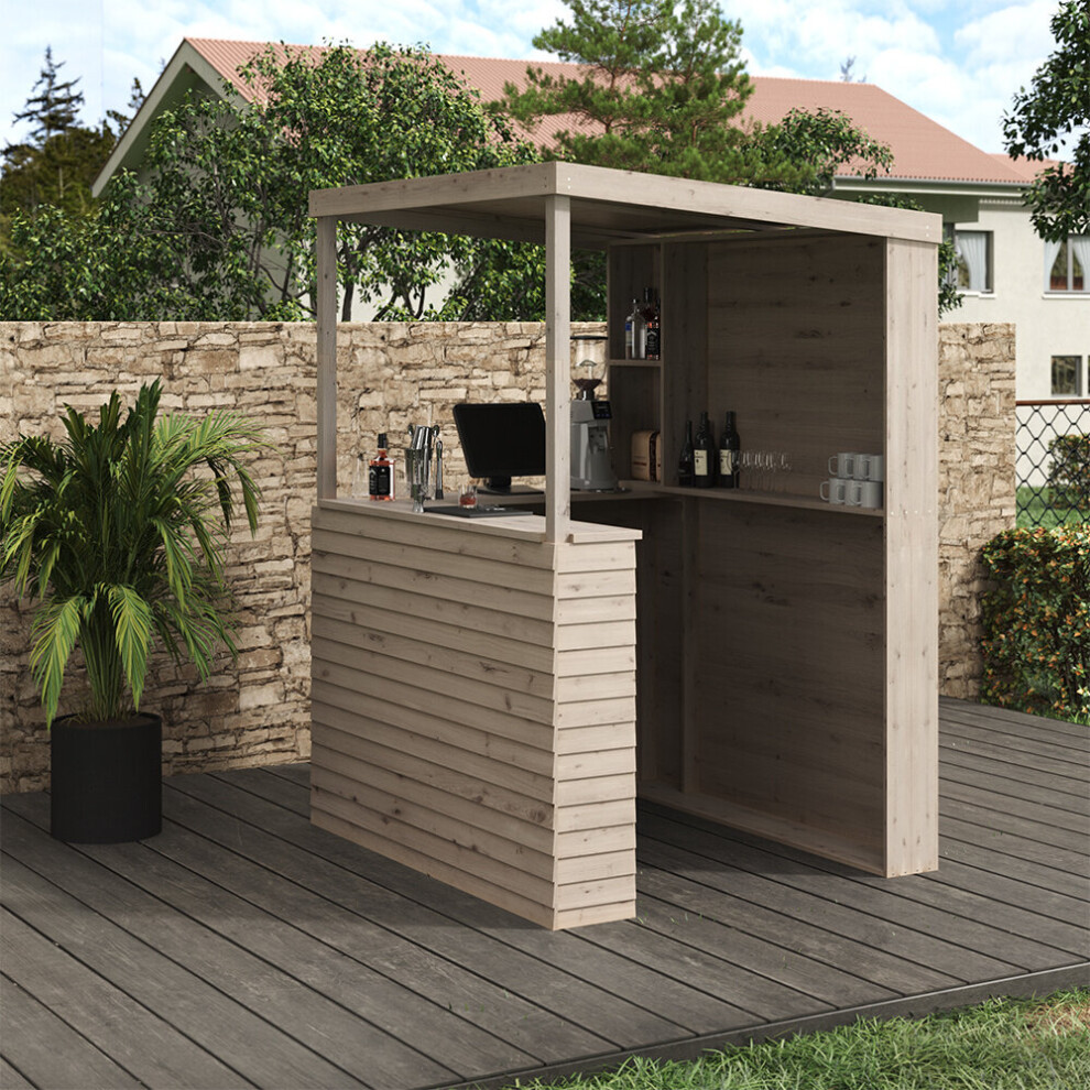 Wooden Outdoor Bar Garden Storage Shed