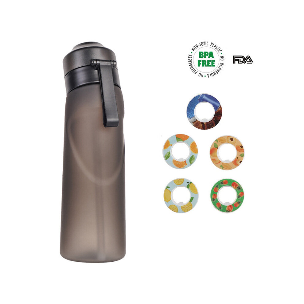 Fitness Sports Air Up Water Bottle With Straw and 5 Flavors Pods Bottle Nozzle Ring