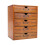 Living And Home Rustic 5 Drawers Wooden Organizer Box 5