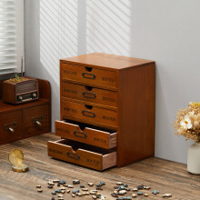 Rustic 5 Drawers Wooden Organizer Box