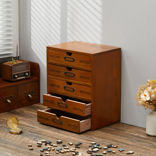 Rustic 5 Drawers Wooden Organizer Box on OnBuy