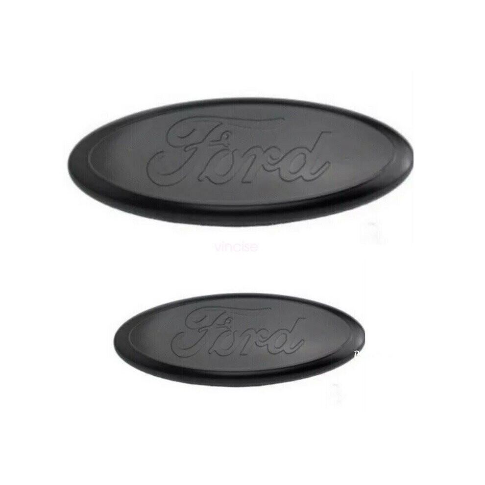 Oval Front/Rear Emblem Badge Ford Transit MK6 MK7 Full Black 1 set