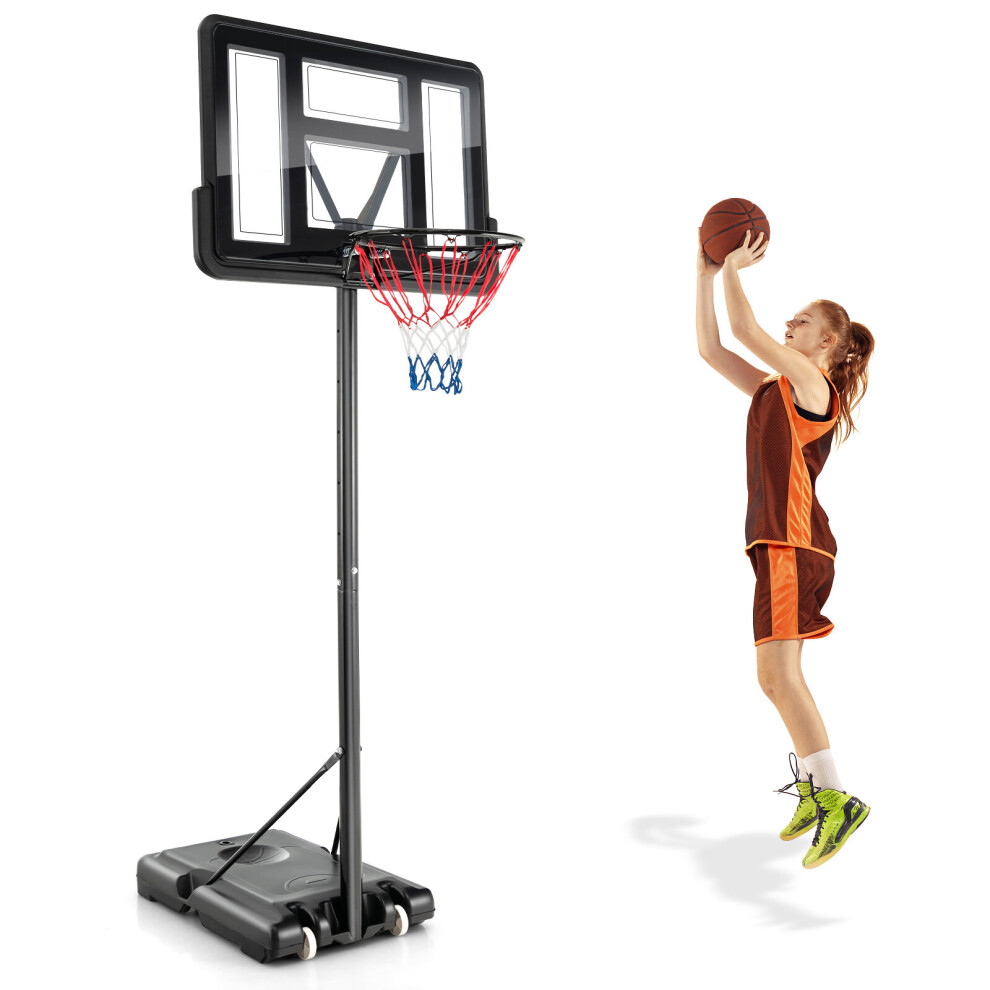 Height Adjustable Basketball Hoop Basketball Goal with Fillable Base